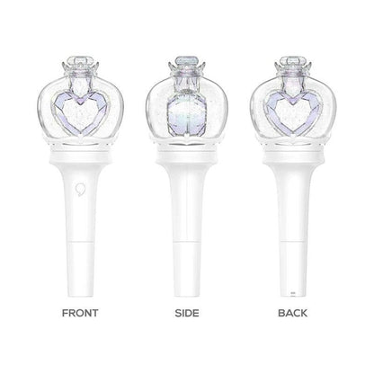 Lightstick Shop IVE Official Lightstick Ver.2 featuring a clear heart-shaped glitter dome and white handle