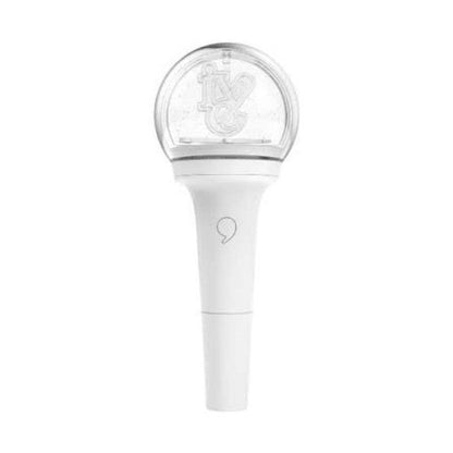 Lightstick Shop IVE official lightstick with white handle and clear globe featuring the IVE logo for K-pop concerts.