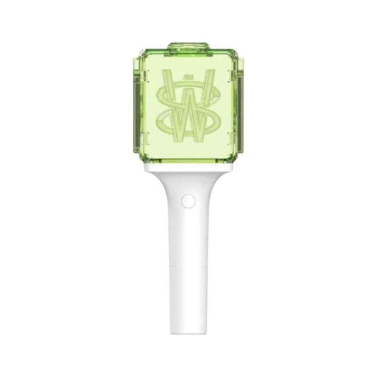 NCT Wish Official Lightstick green translucent cube with W logo and white handle - NCT Lightstick
