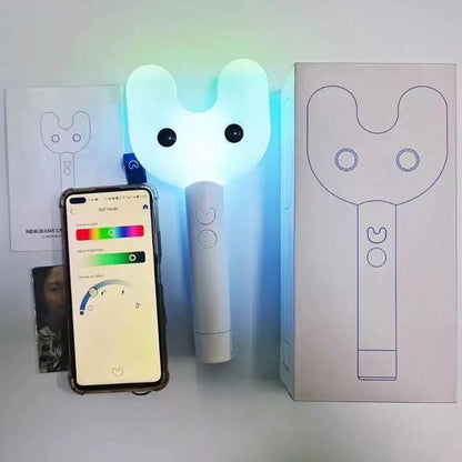 Lightstick Shop NewJeans Binky Bong rabbit-shaped lightstick with smartphone app control and packaging box