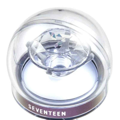 Lightstick Shop SEVENTEEN Carat Bong Ver.3 mini lightstick keychain with a clear dome and diamond-shaped center