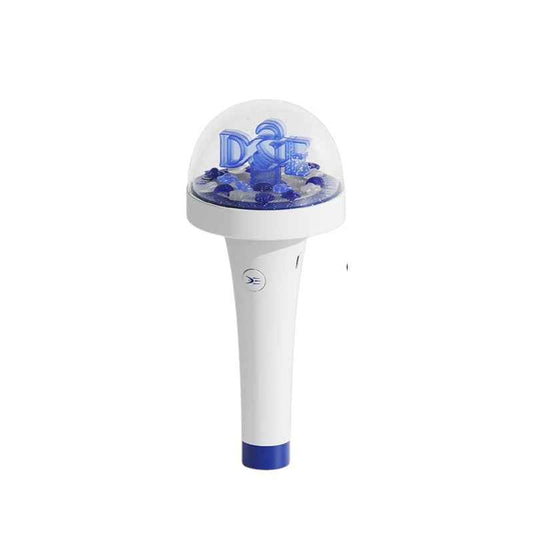 Lightstick Shop Super Junior D&E official lightstick with blue D&E logo and glitter inside a clear dome.