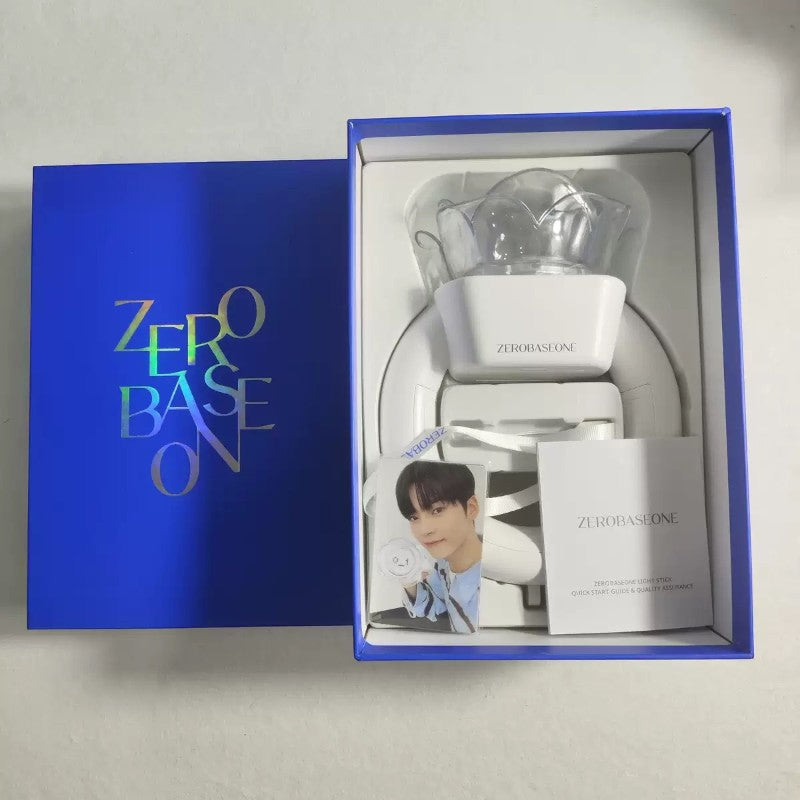 Lightstick Shop ZEROBASEONE official lightstick in a blue presentation box with a photocard and user manual