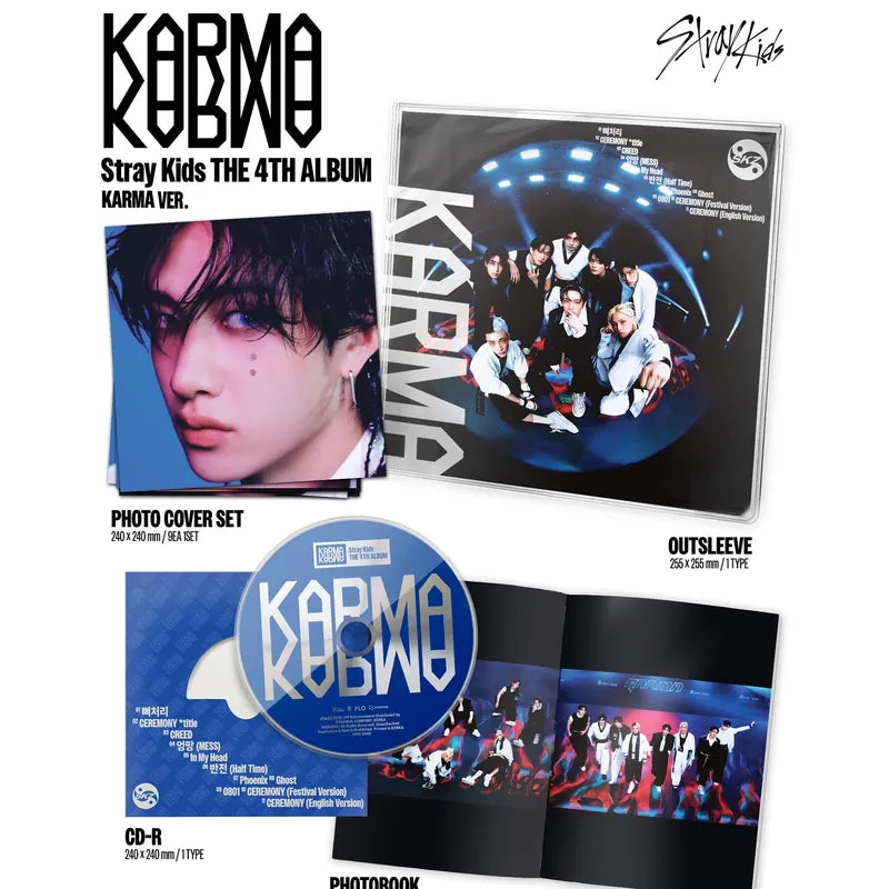 KARMA 4th Album KARMA Ver. photo covers, CD-R and photobook - Stray Kids Album