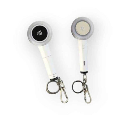 Lightstick Shop TWICE Candy Bong mini lightstick keychains with white handles and circular logo heads