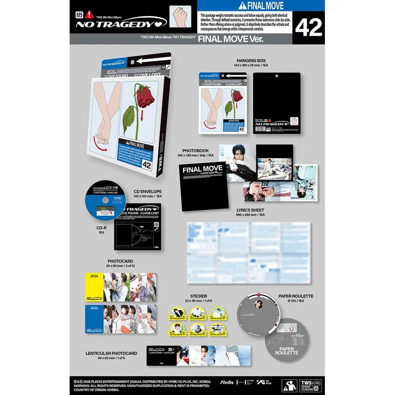 NO TRAGEDY 5th Mini Album FINAL MOVE Ver. contents - TWS Album